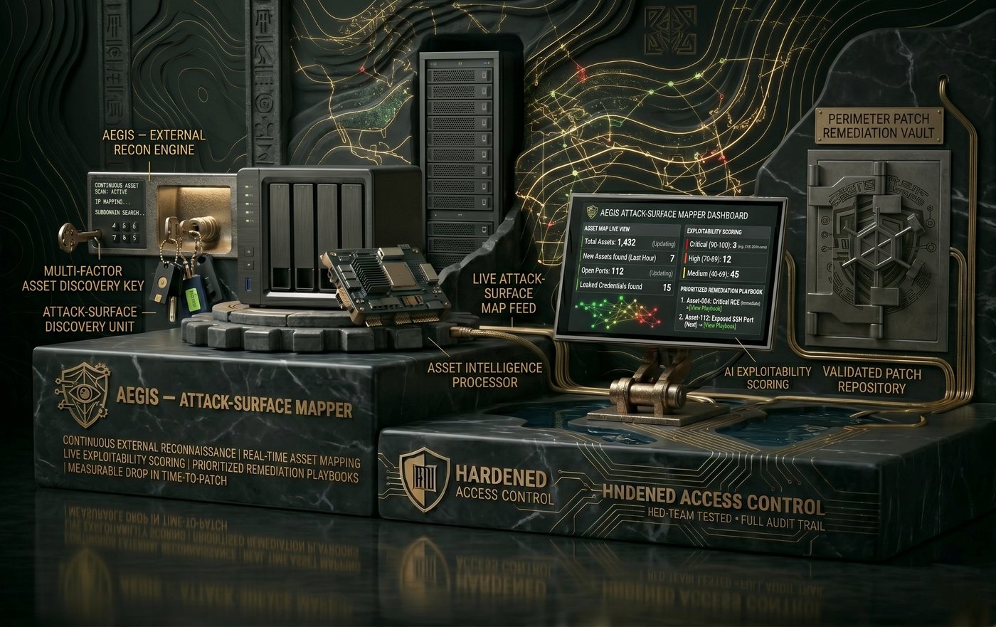 Aegis — continuous external attack-surface mapping
